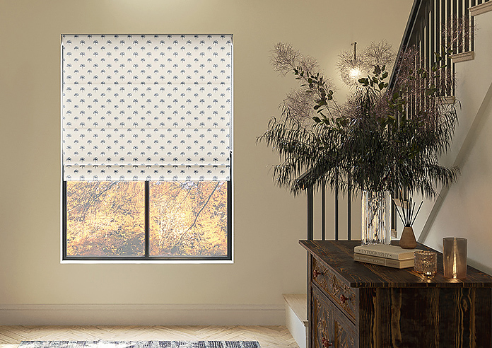 Hanalei, Sky Blue - Motorised Roman Blind - Image 3